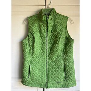Eddie Bauer Vest Womens Small Sleeveless Full Zip‎ Outdoor Kelly Green Softshell
